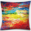 Rainbow Square Pillowcase by Axyaa: Home & Car Decor Accent