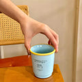 Axyaa Kawaii Ceramic Coffee Cup 400ml Cute Korean Mug Tea Water Juice Espresso Gift