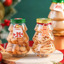 Axyaa Christmas Tree Snowman Sweet Jar: DIY Gift Candy Cookie Snack Chocolate New Year Decoration Box.