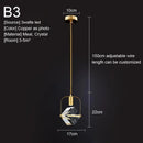 Axyaa Nordic Crystal LED Pendant Lamp for Home Decoration