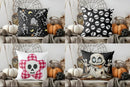 Axyaa Halloween Skeleton Moon Stars Pillow Cover for Sofa Bedroom Car