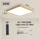 Axyaa Smart Wood Grain LED Ceiling Light for Living Room, App & Voice Control