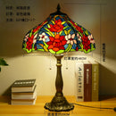 Axyaa Dragonfly Tiffany Table Lamp Glass Art Decor LED Luminaria
