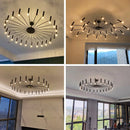 Axyaa Nordic Blooming LED Chandelier: Modern Hanging Light for Home Fixtures