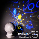 Axyaa Rabbit Astronaut Star Projector Night Light Music Box Children's Gift