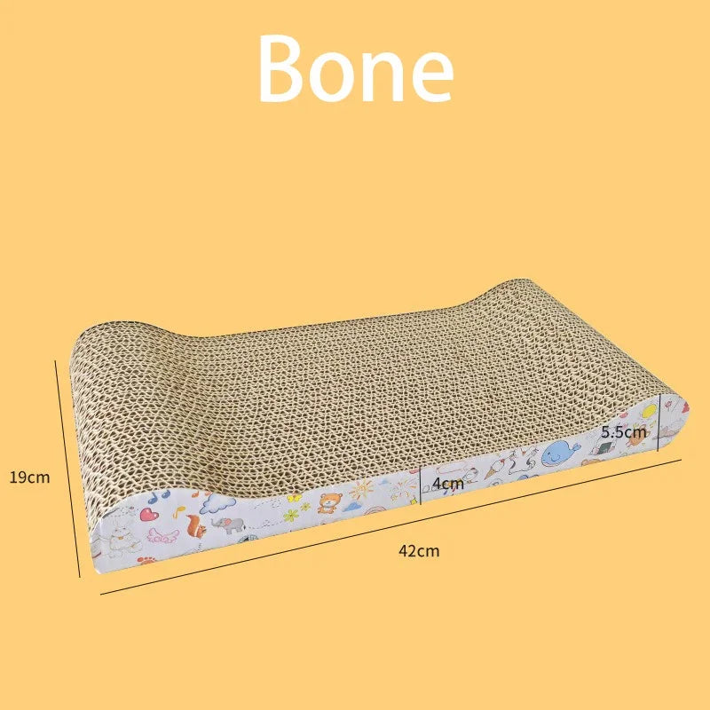 Axyaa Cat Scratch Board: Durable Corrugated Furniture Bed for Cats