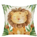 Jungle Animals Cartoon Print Pillowcase by Axyaa - Sofa, Bedroom, Car Cover