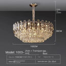 Axyaa Nordic Gold Crystal Ceiling Chandelier: Luxury LED Lighting for Home Decor