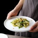 Axyaa Ceramic Dinner Plates: Creative Round Tableware for Pasta, Steak, Sushi & Snacks
