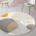 Light Luxury Round Rug by Axyaa: Stylish Teen Room Decor, Living Room Accent, Bedroom Mat