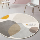 Light Luxury Round Rug by Axyaa: Stylish Teen Room Decor, Living Room Accent, Bedroom Mat