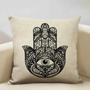 Axyaa Hamsa Cushion Cover, Mandala Sofa Pillow Case, 45x45cm