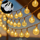 Axyaa Crystal Ball Globe String Lights Warm White Fairy Hanging Light