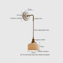 Axyaa Ceramic Copper Wall Sconce LED Lamp with Pull Chain Switch