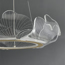 Axyaa Modern Luxury Acrylic Petal Chandelier with LED Lights