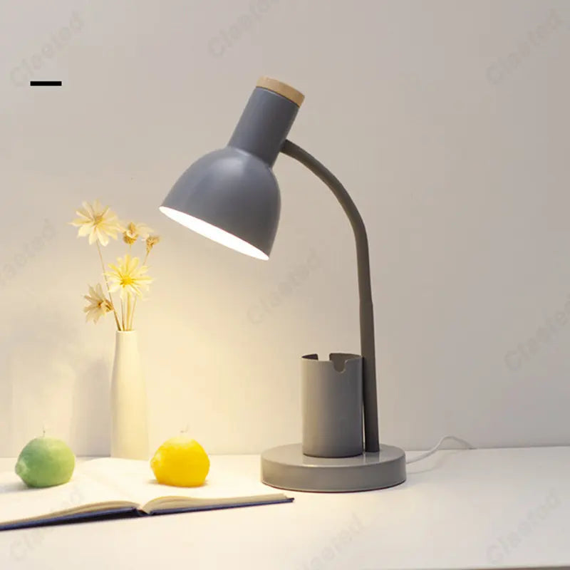 Nordic Cute Desk Lamp with Pen Holder: Axyaa Brand