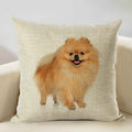 Axyaa Nordic Dog Decorative Cushion Cover 45x45cm, Linen Sofa Pillow Cover