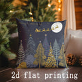 Axyaa Snowy Scene Printed Pillowcases - Christmas Themed Cushion Cover