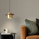 Axyaa Modern Copper LED Pendant Light for Living Dining Room - Hanging Lamp