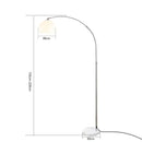 Axyaa Sunset Curve LED Floor Lamp - Nordic Orange Pumpkin, Stainless Steel