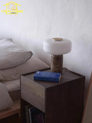 Axyaa Glass Marble LED Table Lamp for Home Decor & Study Room