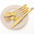 Axyaa 16pcs Retro Silver Stainless Steel Dinnerware Set with Creative Carving