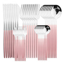 Axyaa 40Pcs Stainless Steel Cutlery Set for Dining and Kitchen