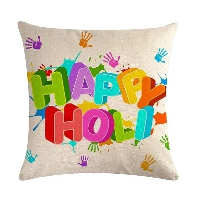 Axyaa Holi Holiday Pillowcase: Vibrant Decor for Home, Office, or Party