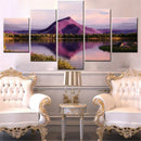 Axyaa Majestic Landscape Canvas Wall Art Decor - 5 Piece Nature Painting Set