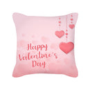 Axyaa Happy Valentine's Day Pink Pillowcase - Cute Square Cushion Cover