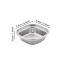 Axyaa Stainless Steel Dipping Sauce Bowls BBQ Vinegar Plates Kitchen Tableware