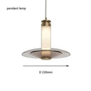 Axyaa Smoke Gray Glass Chandelier Modern Nordic Minimalist Wall Lamp