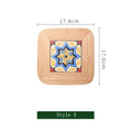 Axyaa Oak Wood Plate Mat - Light Luxury Insulation Pad for Dining Table