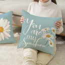 Axyaa Daisy Linen Cushion Cover, 40x40 50x50, Fall Decor for Home & Garden