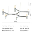 Axyaa Modern Luxury Metal Pendant Chandelier LED Indoor Light Fixture