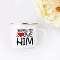 Axyaa His and Hers Lovers Camp Cup Enamel Mug Gift for Couples