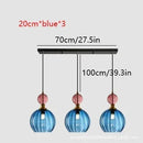 Axyaa Colorful Glass Pendant Lamp LED Chandelier for Restaurant, Bar, Bedroom