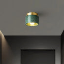 Axyaa Luxury Marble Downlight - Elegant Green & White Stone Ceiling Lamp