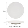 Axyaa Stone Pattern Steak Plate - High-End Ceramic Creative Dessert & Flat Plate for Fine Dining