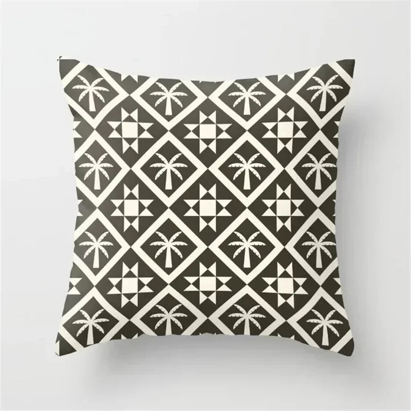 Axyaa Geometric Print Cushion Pillowcase 45x45cm for Home Decor