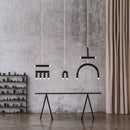 Axyaa Rainbow Geometric Pendant Lamp: Colorful Metal Light Fixture for Dining and Bedroom