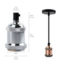 Axyaa Vintage Edison Lamp Base Pendant Light E27 Industrial Fittings Socket