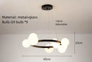 Luxury Glass Ball Ring Chandelier by Axyaa: Adjustable Suspension Lamp with G9 Bulb