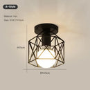 Axyaa Black Metal Cage Chandelier Ceiling Light Fixture
