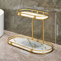 Axyaa Gold Vanity Organizer Shelf for Perfume, Makeup, and Cosmetics Storage