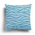Axyaa Green Blue Wave Pattern Decorative Pillow Sleeve for Bedroom, Sofa, Car, Office