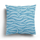 Axyaa Green Blue Wave Pattern Decorative Pillow Sleeve for Bedroom, Sofa, Car, Office