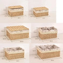 Axyaa Hand-woven Rattan Storage Baskets - Multi-Purpose, Home Decor, Toy Storage
