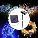Axyaa Solar LED Fairy Light String for Outdoor Festoon Garden, Waterproof Christmas Garland Yard Decoration