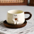 Axyaa Butterfly Ceramic Coffee Cup Tea Mug Camellia Flower Home Breakfast Gift